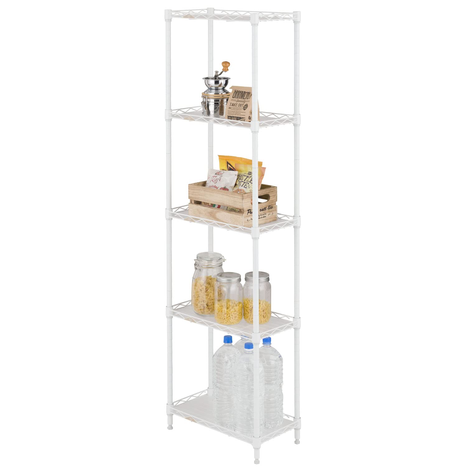 Amazon｜ドウシシャ ルミナス ラテ 隙間収納ラック 幅25cm 奥行45 5段